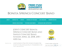 Tablet Screenshot of bonitaspringsconcertband.com